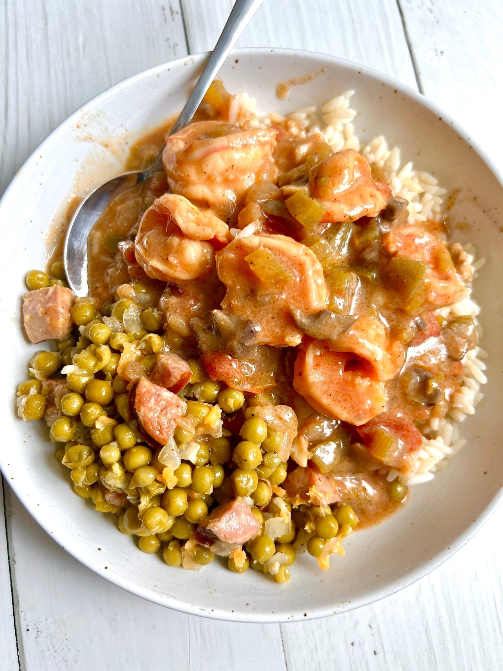 Shrimp Étouffée with Southern Peas and Rice