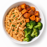 Buffalo Chicken w/ Roasted Sweet Potatoes & Broccoli