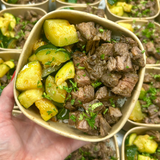 Skirt Steak & Zucchini Rice Bowl