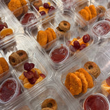 LittleSQRLS Lunch Box w/ Chicken Nuggets & Mini Peanut Butter Donuts