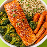 Hot Honey Mustard Salmon Bowl