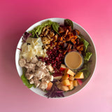Apple & Pomegranate Spinach Salad with Chicken