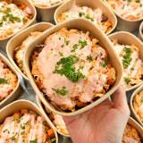 High Protein Buffalo Chicken & Sweet Potatoes