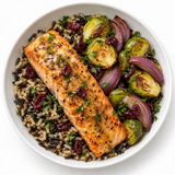 Maple Dijon Salmon Wild Rice Bowl