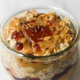 Peanut Butter & Jelly Overnight Oats