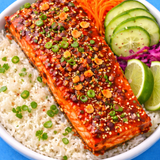 Chili Crunch Sesame Salmon Bowl