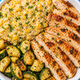 Creamed Corn Quinoa Chicken Bowl