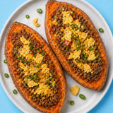 Taco Beef Loaded Sweet Potato Boats