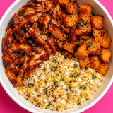 BBQ Chicken w/ Sweet Potatoes & Sweet Corn Elote
