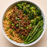 Chili Crunch Beef Sesame Noodle Bowl
