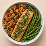 Garlic Herb Salmon & Loaded Quinoa