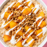Peach Cobbler Overnight Oats