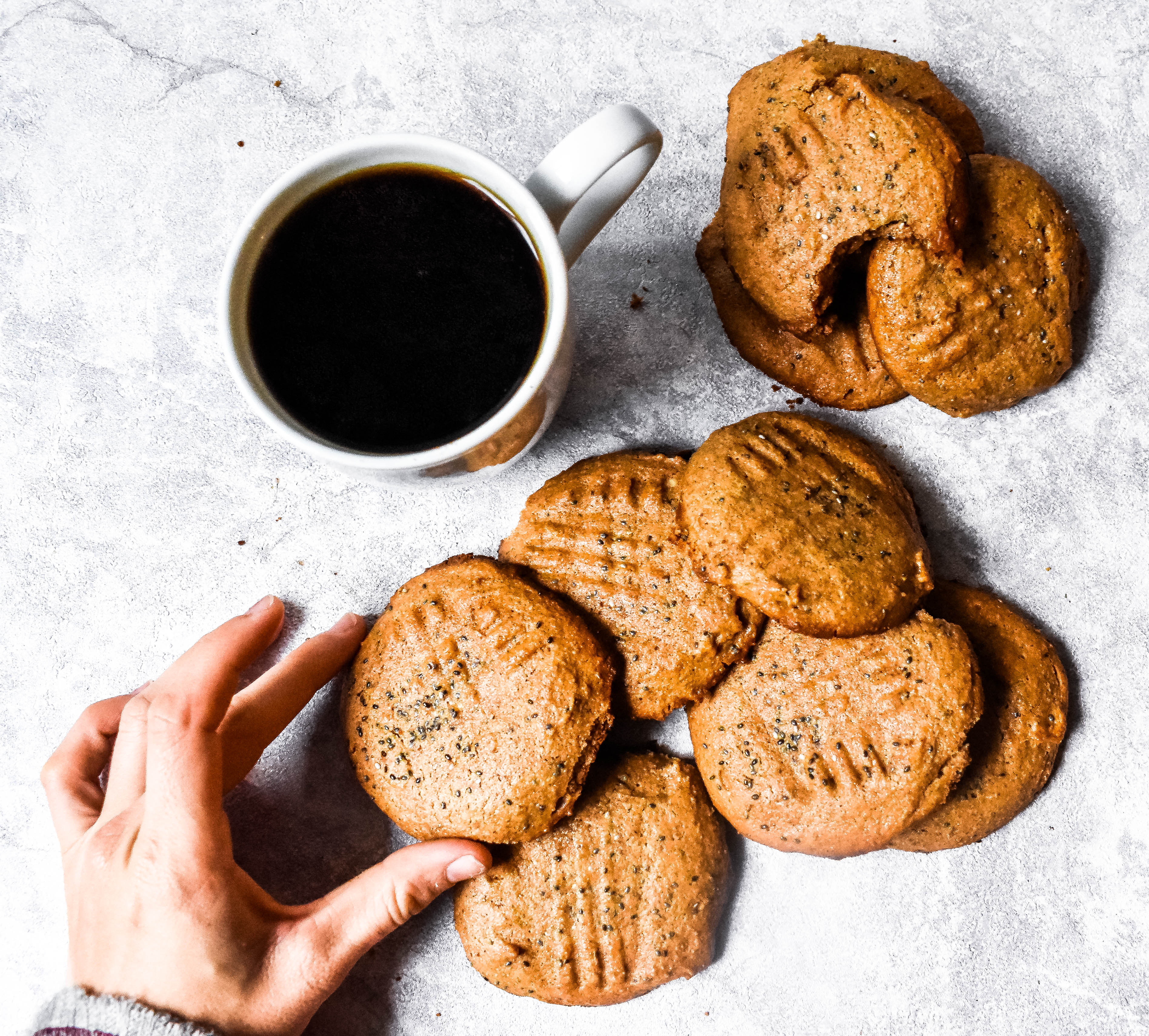 Gluten Free, Dairy Free, Almond Butter Chia Cookies