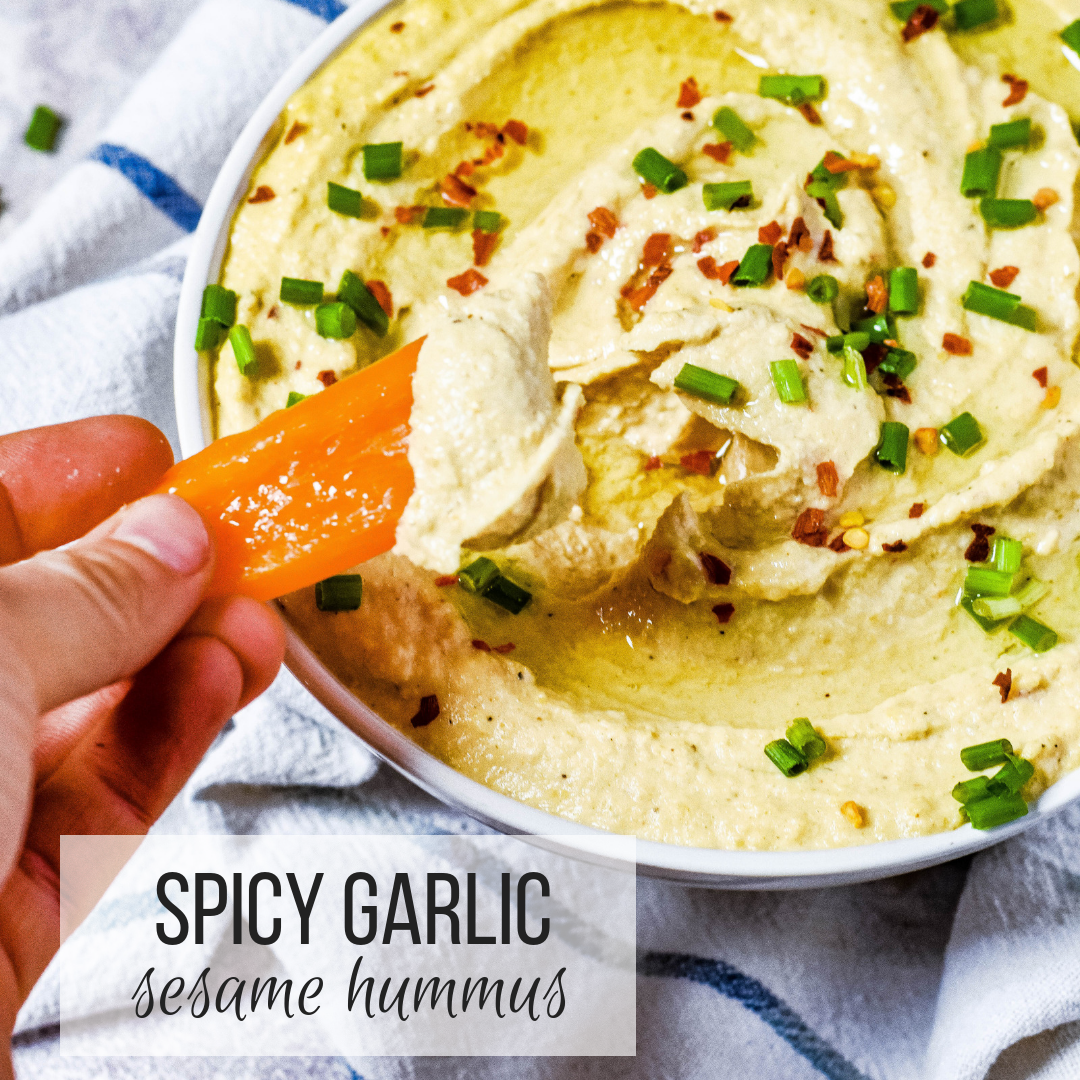 Spicy Garlic Sesame Hummus