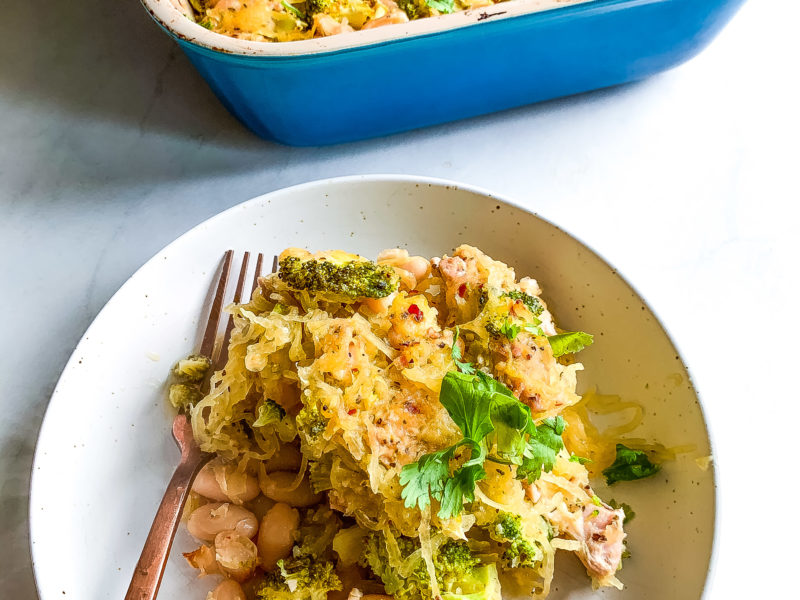 Chicken, Broccoli, and Spaghetti Squash Casserole