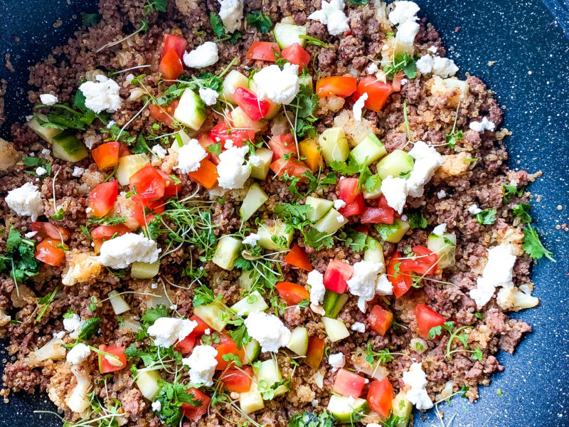 Ground Venison and Quinoa Skillet Meal