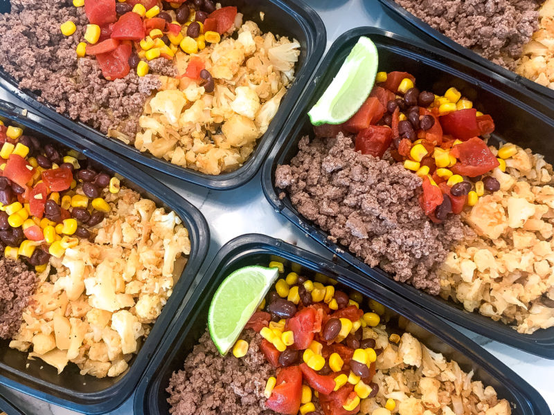 Low Carb Grass Fed Ground Beef Burrito Bowls