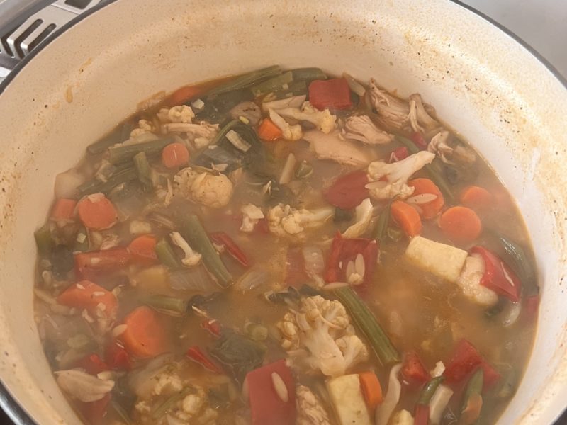 Leftover Chicken & Veggie Soup