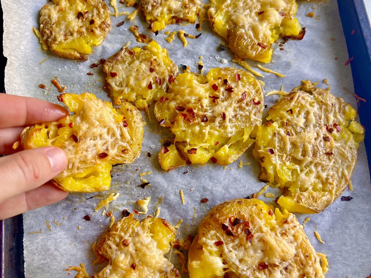 Parmesan Smashed Potatoes